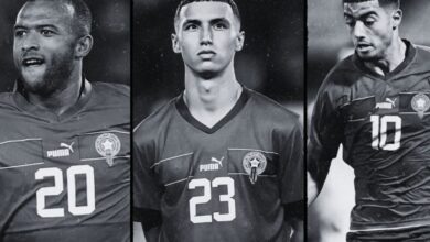 Joueurs de l'équipe de foot Maroc
